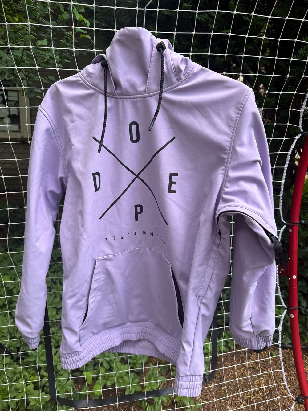 DOPE Lavender Pullover Anorak with Black Accents - Picture 3 of 7